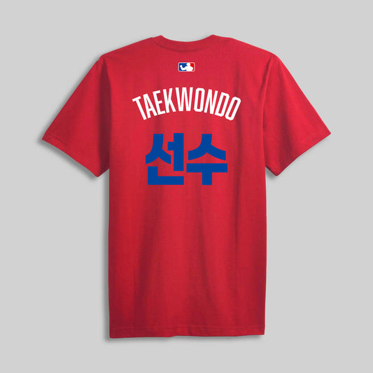 Taekwondo Player Sparring Tee - Red